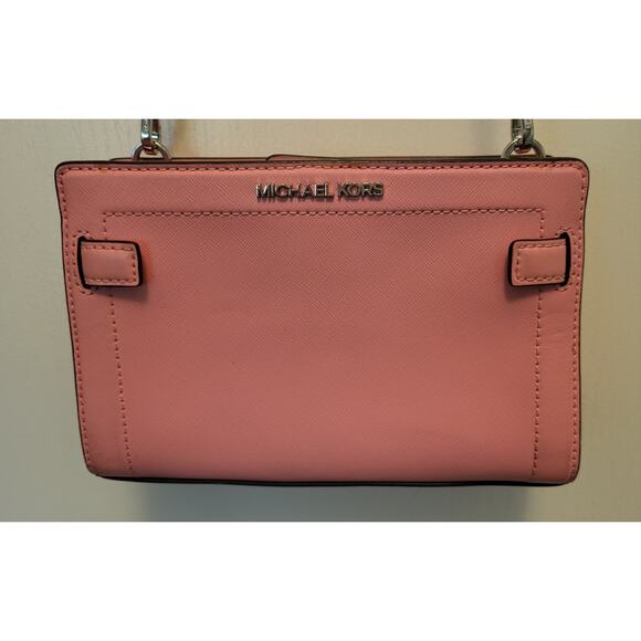 Michael Kors Rayne Small Crossbody Leather Classic Pink - Picture 3 of 16